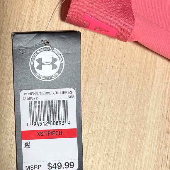 NWT Under Armour High Support Padded Sports Bra XS Pink Workout Running Training - Picture 5 of 5
